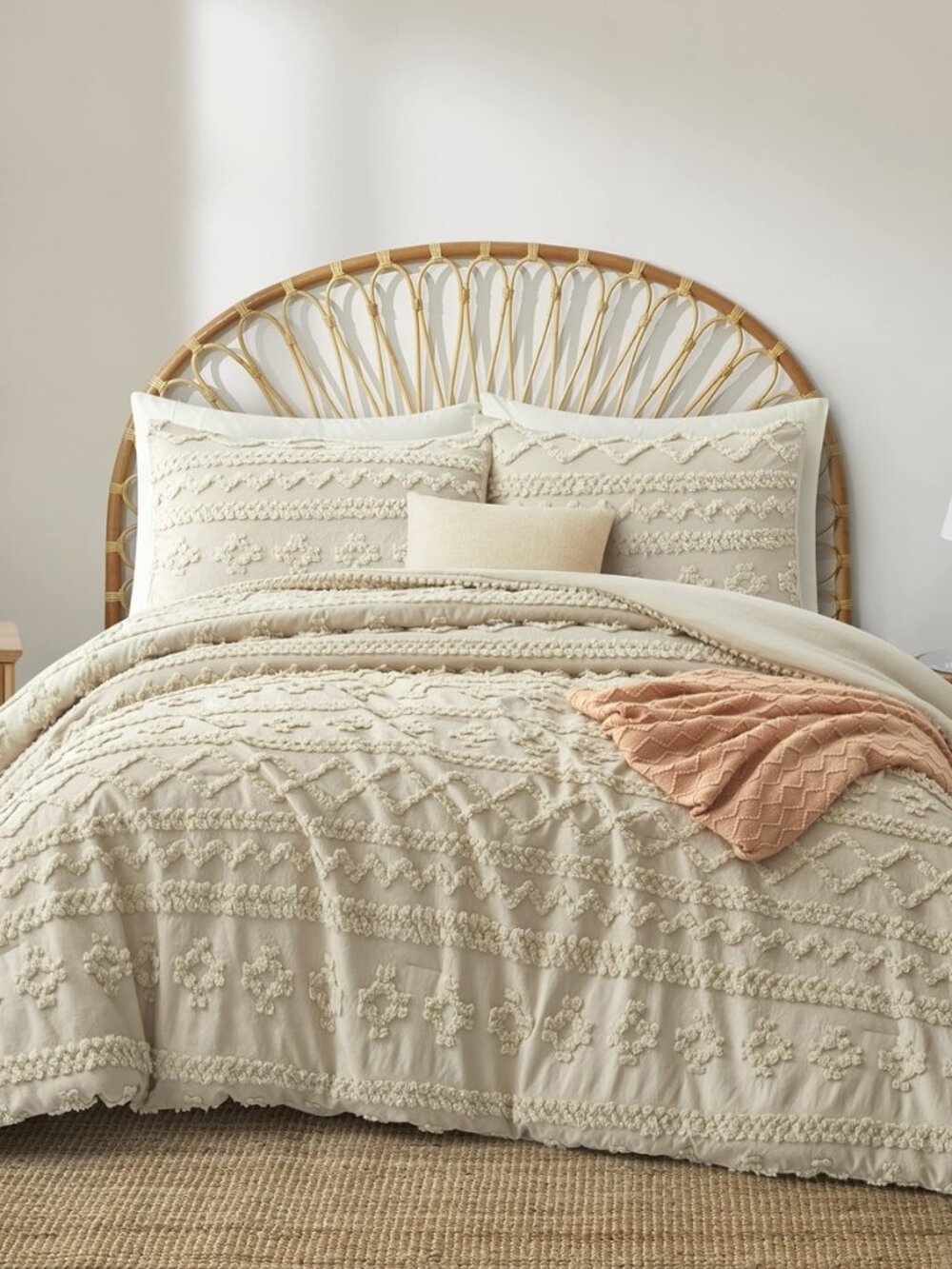 Queen Comforter Set, Tufted Boho Bedding Sets